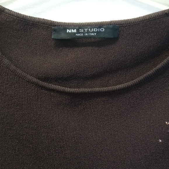 Vintage NM Studio Solid Brown Top - Picture 2 of 4